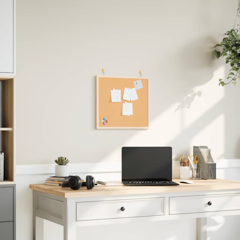 vidaXL Cork Board with Solid Pine Wood Frame 15.7x15.7"