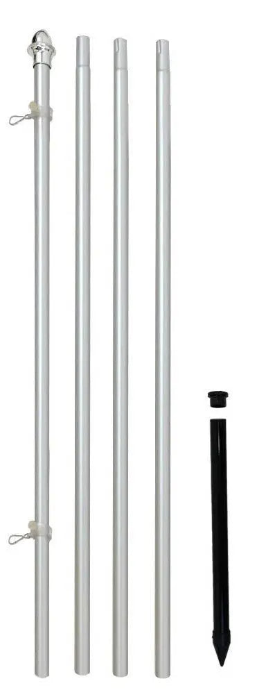 13 Ft Outdoor Silver Aluminum Pole Set OnpointWares