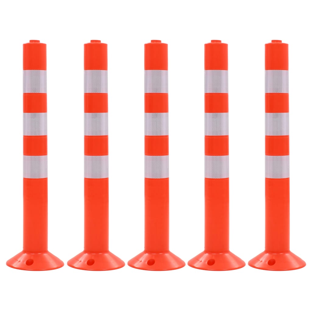 vidaXL Traffic Control Bollards 5 pcs Plastic 29.5 "