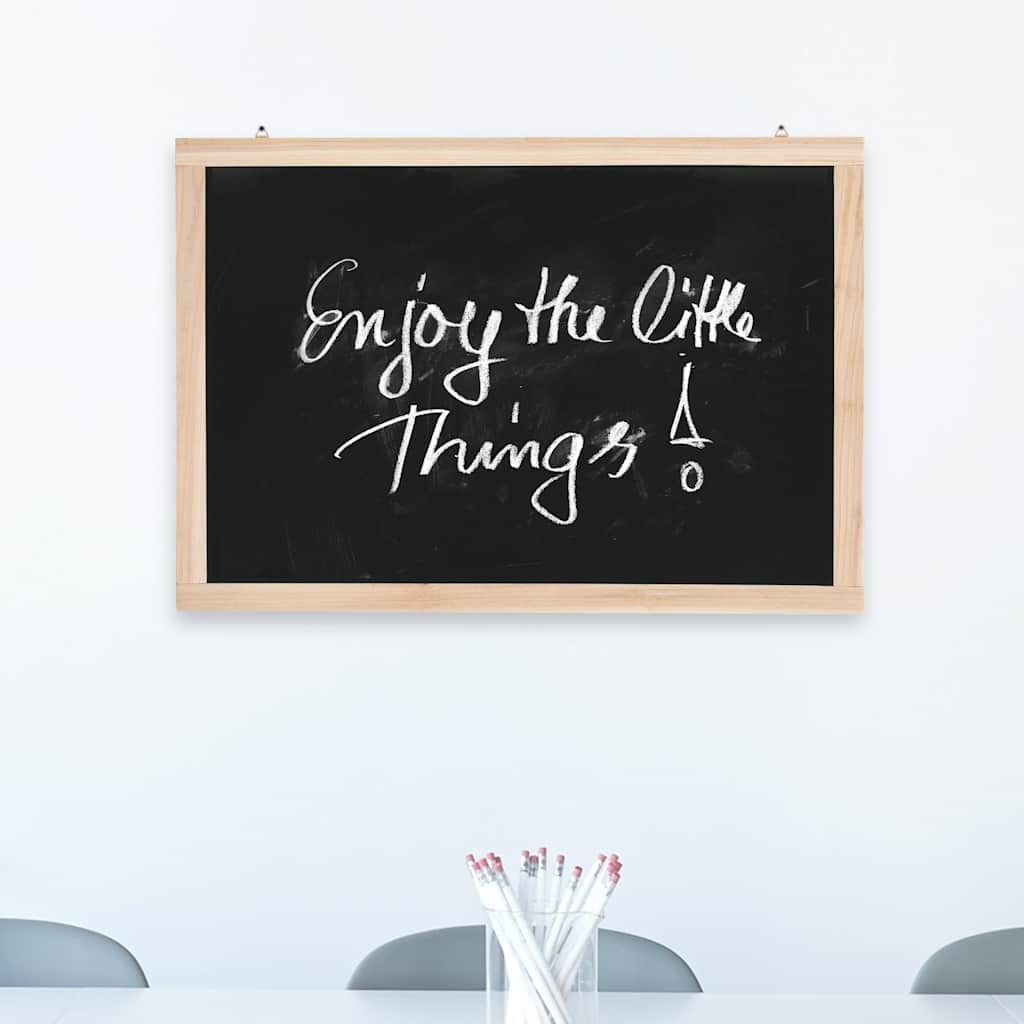 vidaXL Wall-Mounted Blackboard Cedar Wood 15.7x23.6"