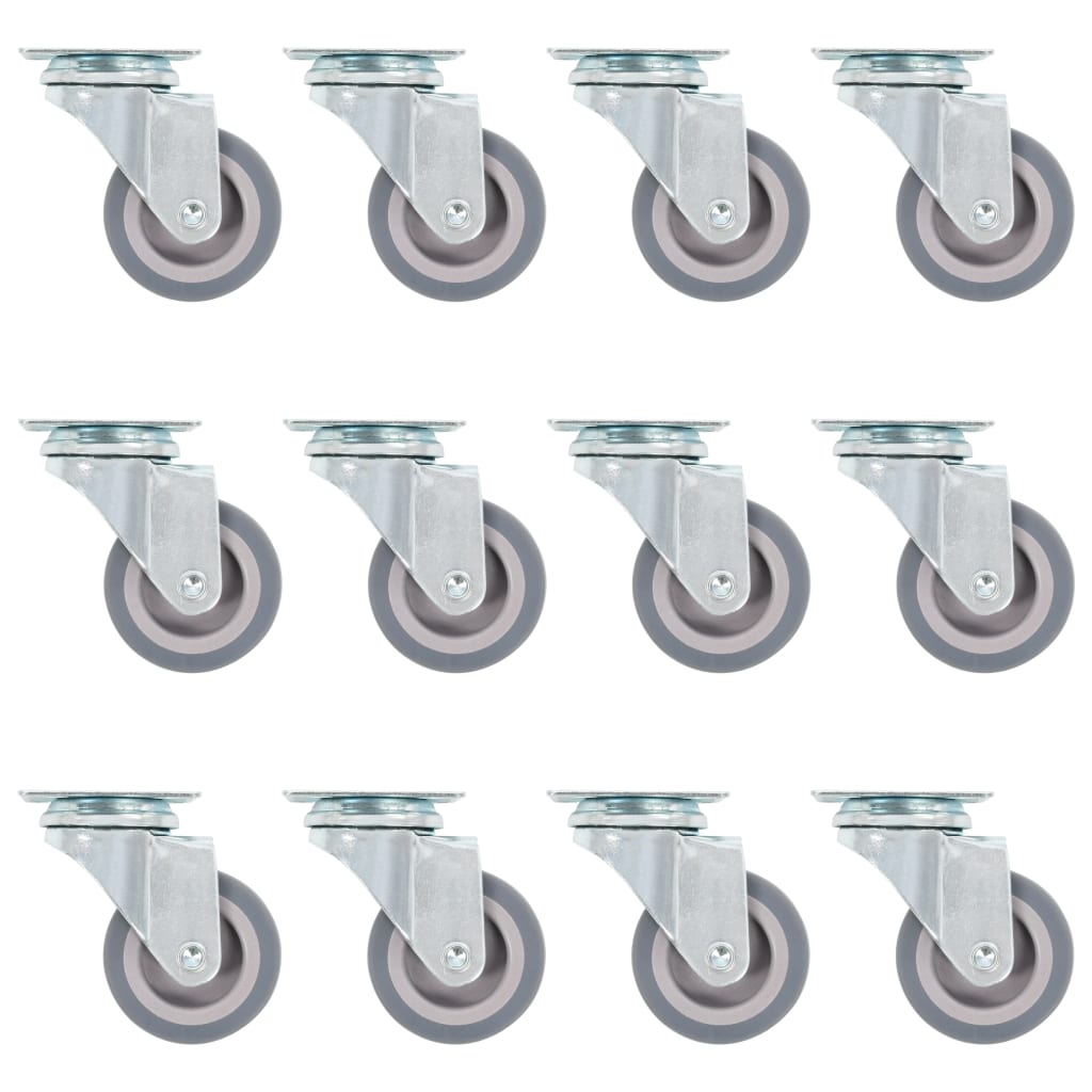 vidaXL Swivel Casters 12 pcs 1.97 "