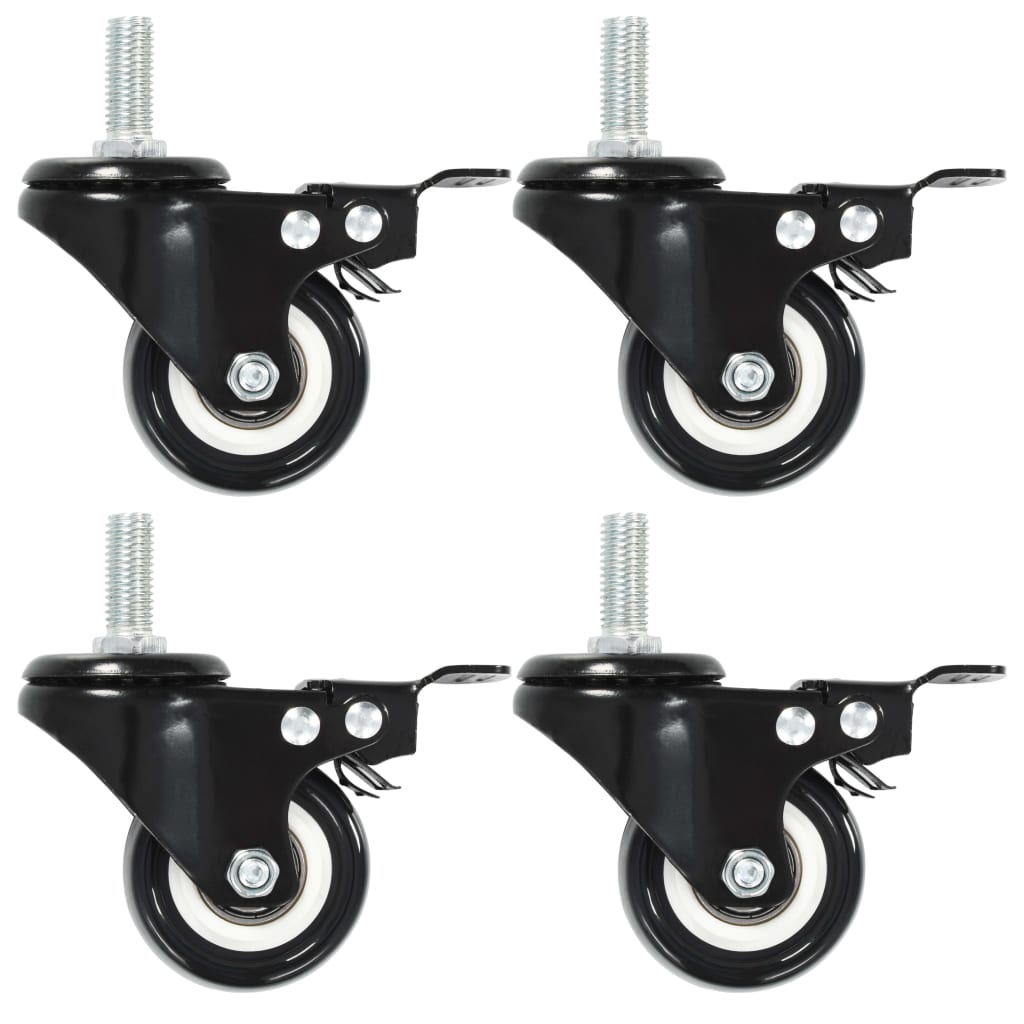 vidaXL Swivel Casters with Brakes 4 pcs 1.97 "