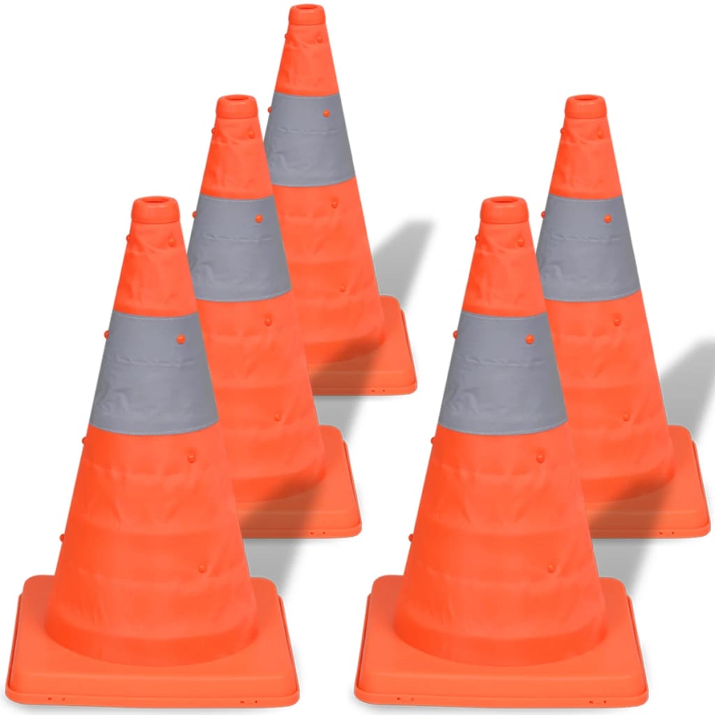 vidaXL 5 Pop-up Traffic Cones 16.5 "