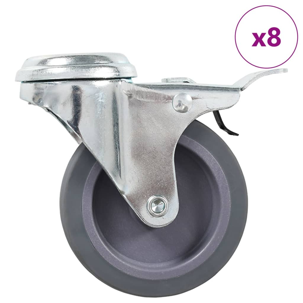 vidaXL 8 pcs Bolt Hole Swivel Casters 2.95 " (2x143425)