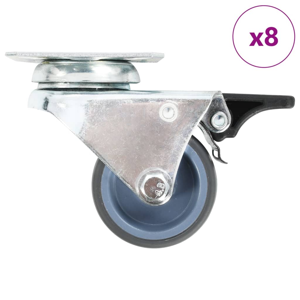 vidaXL 8 pcs Twin-wheel Swivel Casters 1.97 " (2x143439)