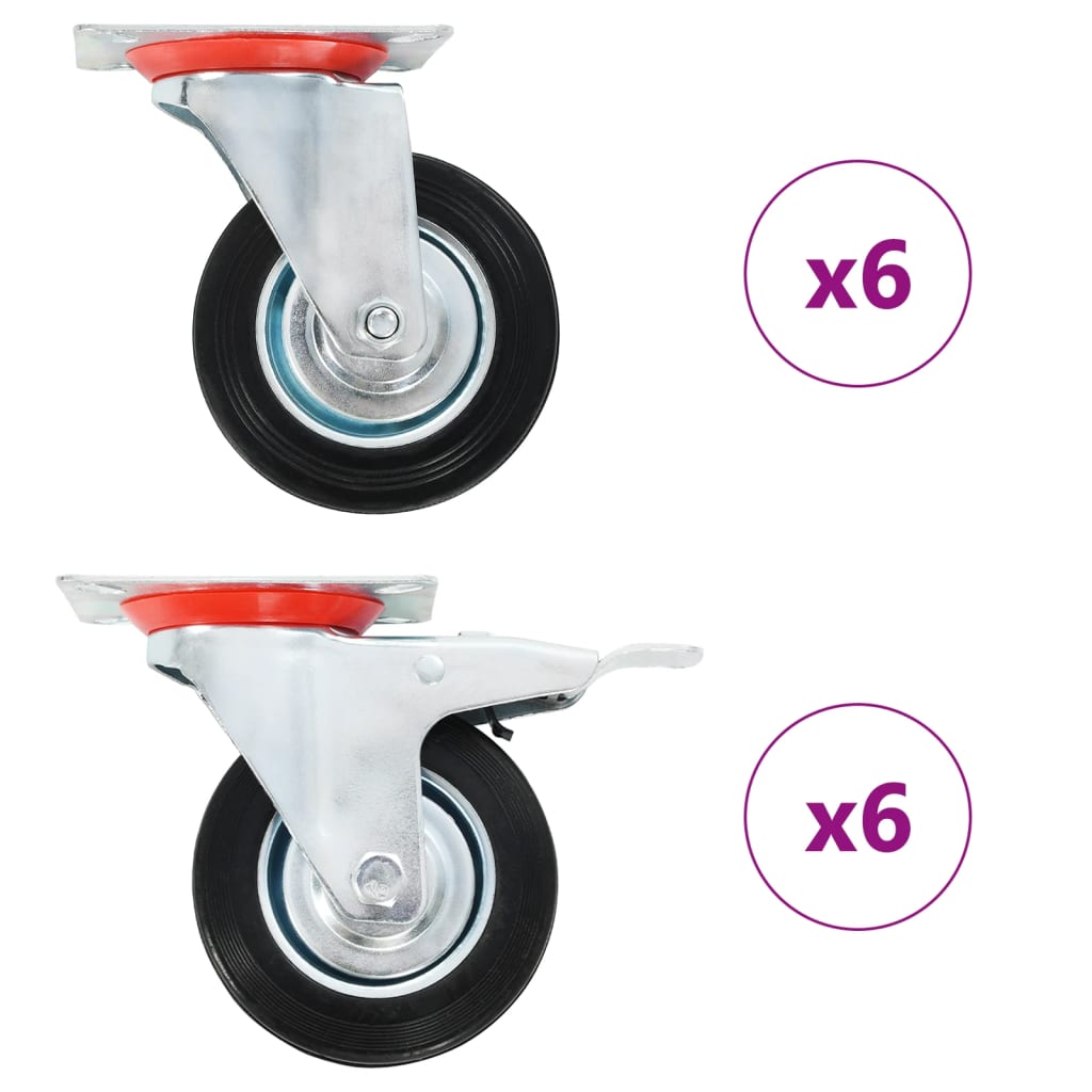 vidaXL 12 pcs Swivel Casters 3.94 " (3x143457)