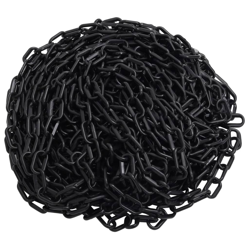 vidaXL Warning Chain Black 328.1 ' Ø0.24 " Plastic