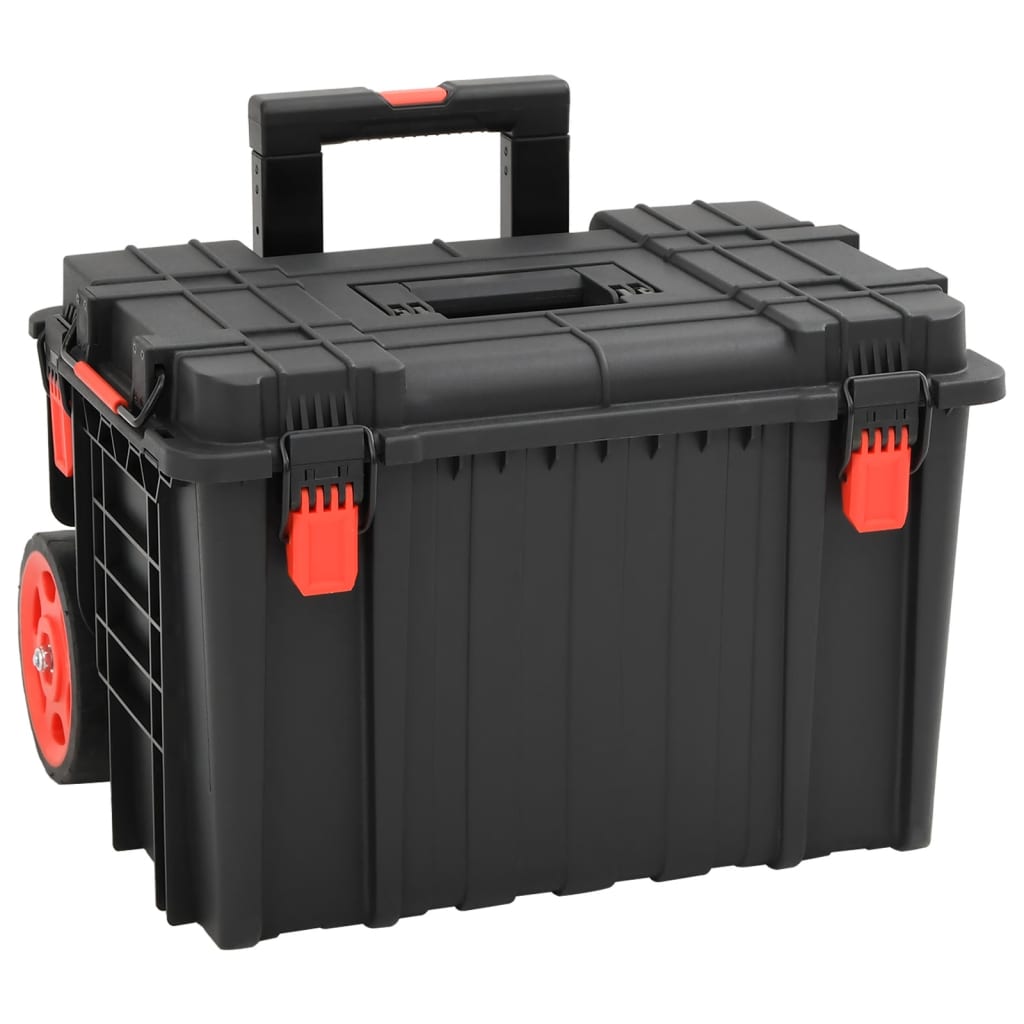 vidaXL Portable Flight Case Black 22.2"x17.9"x18.9" PP