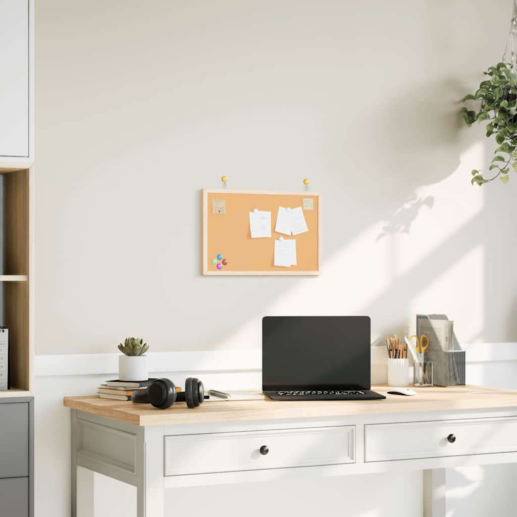 vidaXL Cork Board with Solid Pine Wood Frame 15.7x11.8"