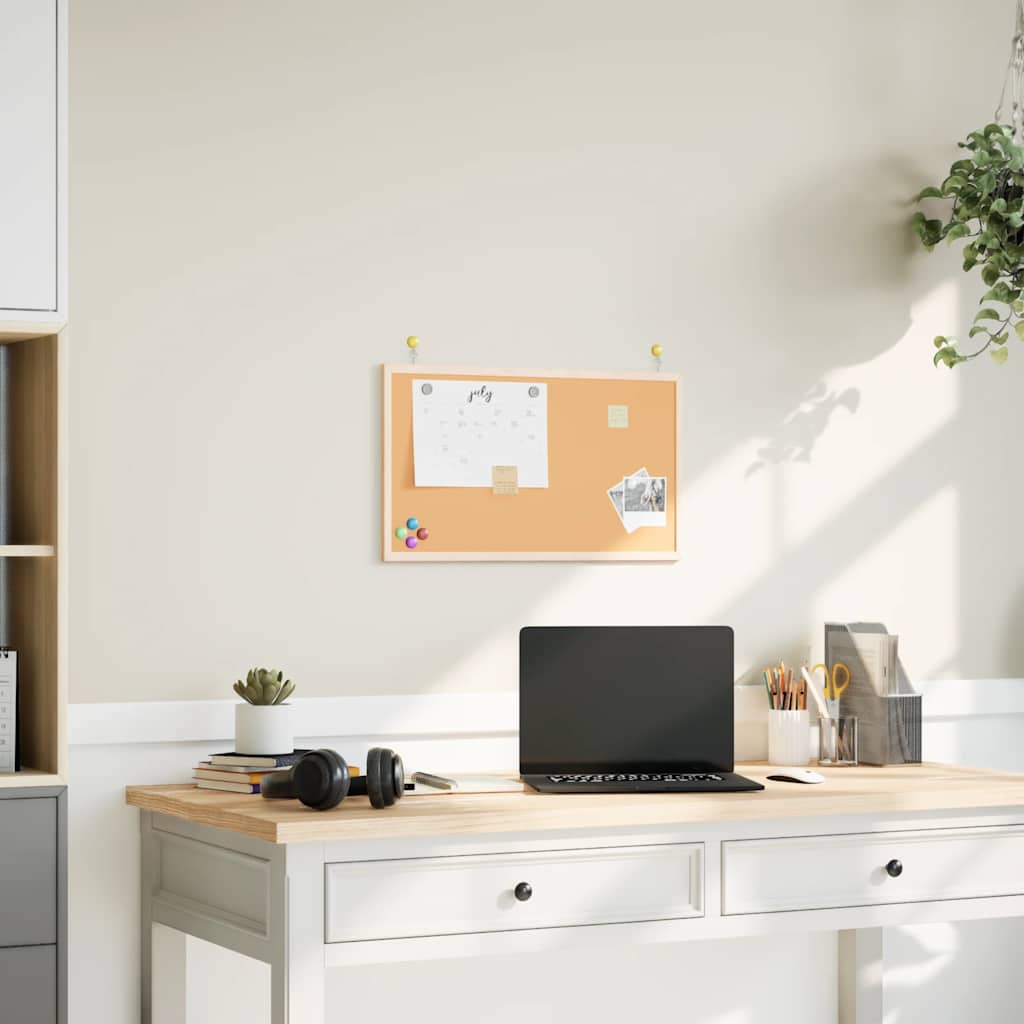 vidaXL Cork Board with Solid Pine Wood Frame 23.6x15.7"