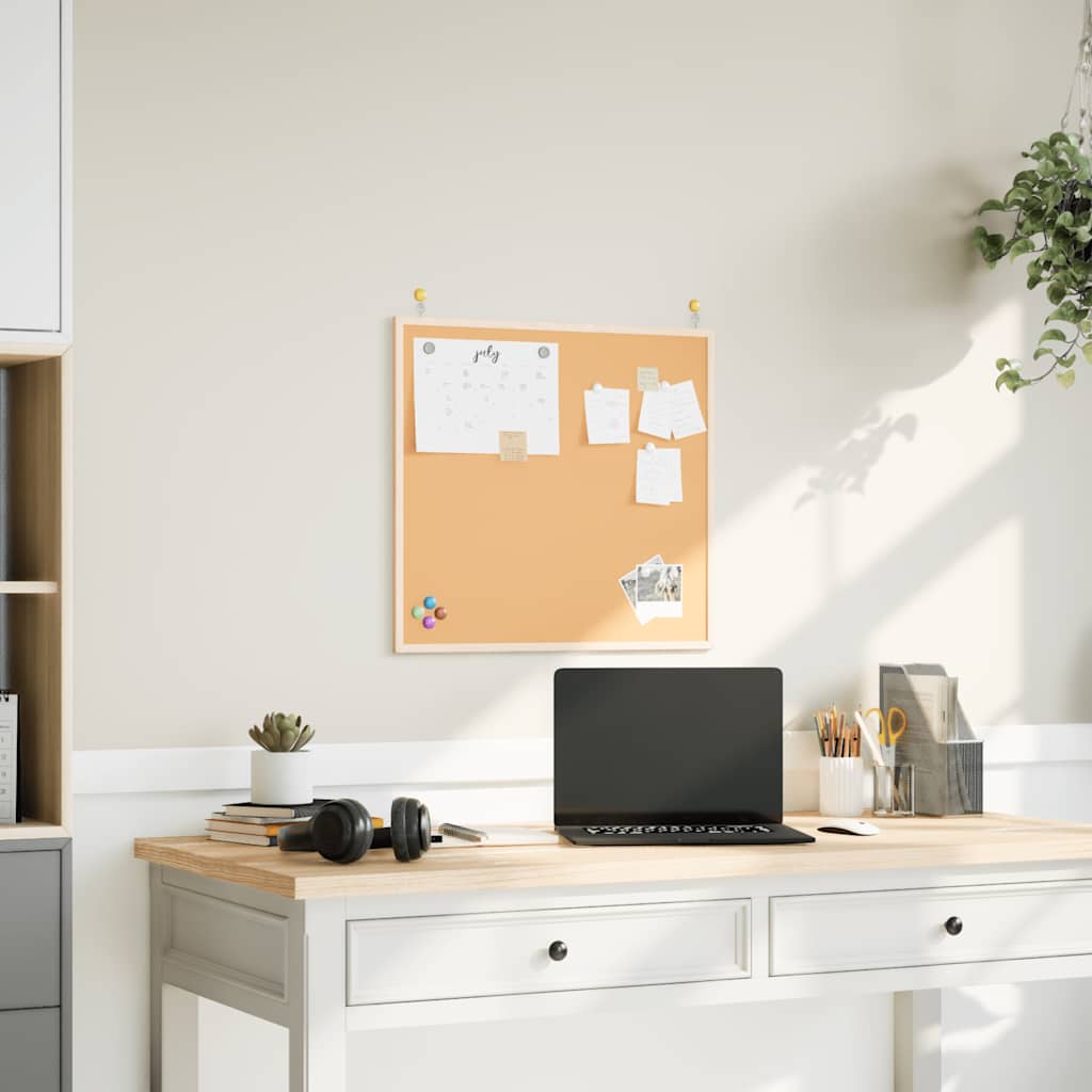 vidaXL Cork Board with Solid Pine Wood Frame 23.6x21.7"