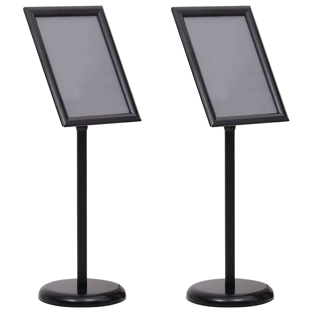 vidaXL Poster Stands 2 pcs Black 45 x 33 x 88 cm Aluminium alloy
