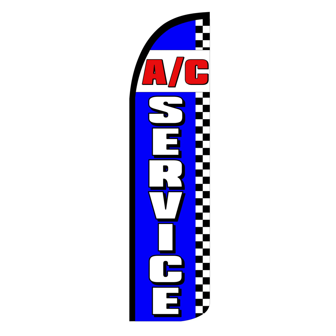 A/C Service Blue Windless Advertising Feather Flag Banner