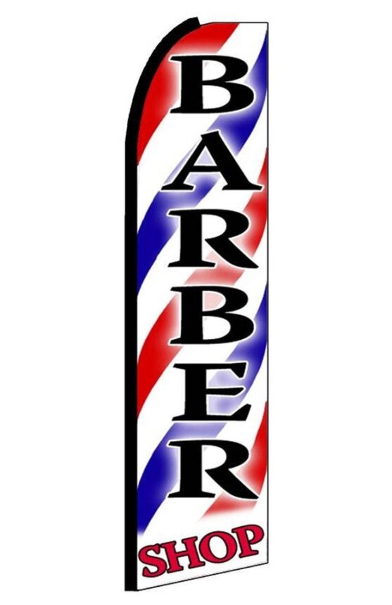 Barber Shop Swooper Flag (2)