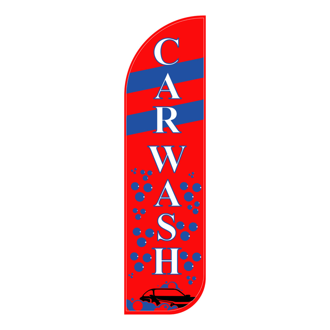 Car Wash (Red) Windless Flag