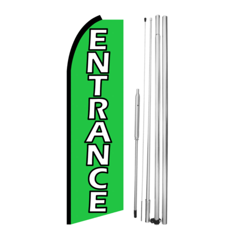 Entrance Swooper Flag with Hybrid Pole Set