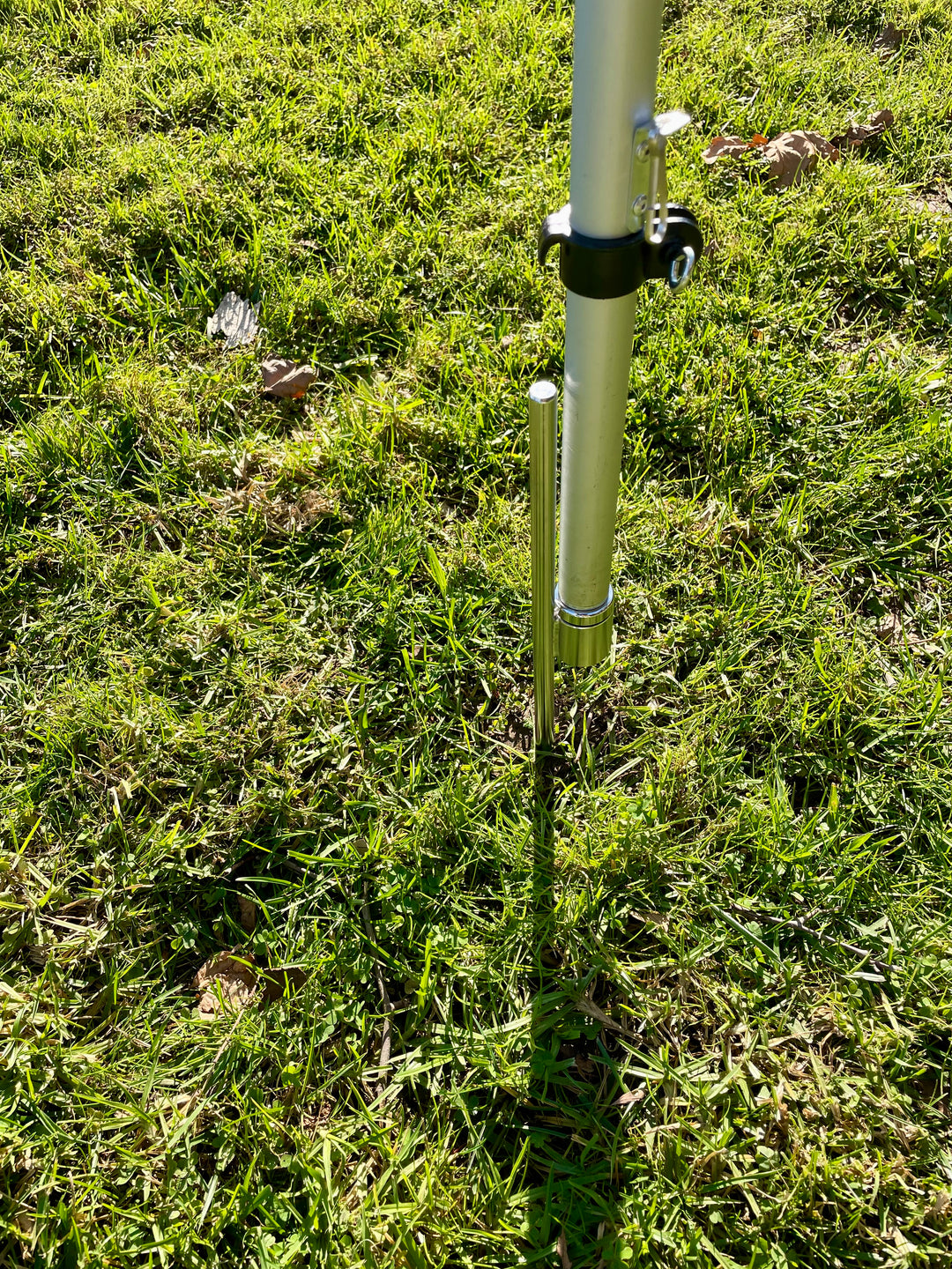 Hybrid Pole and Ground Spike for Swooper and Windless Flags