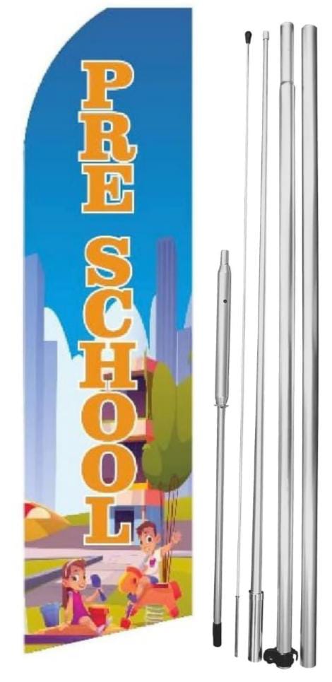 Pre School Swooper Flag With Pole