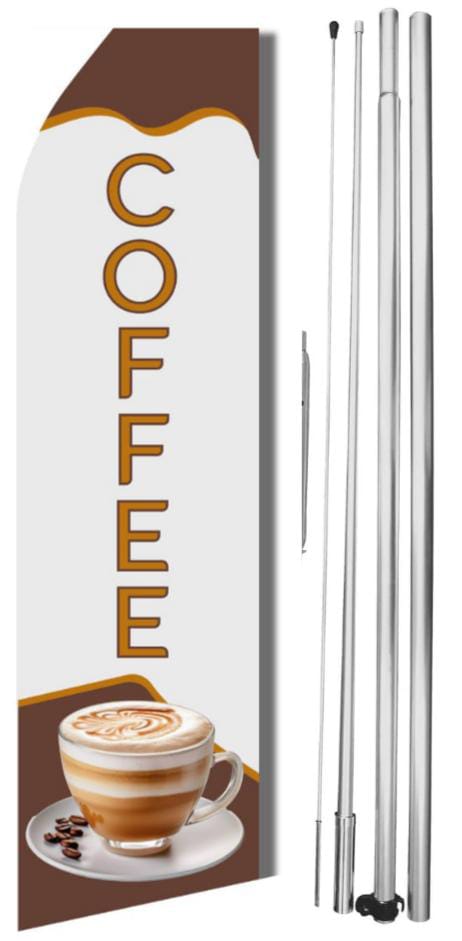 Coffee Swooper Flag with pole