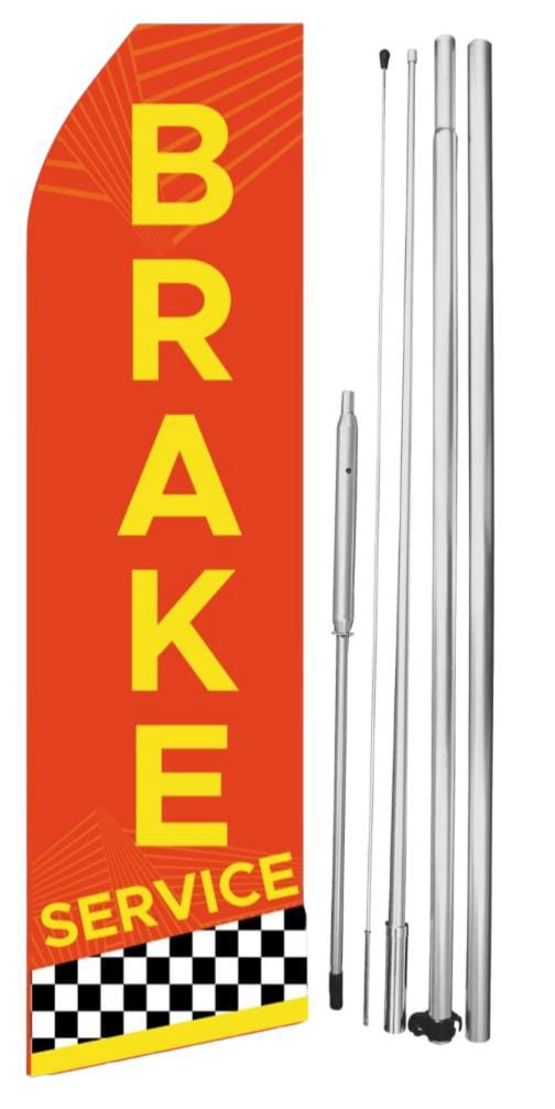Brake Service Swooper flag with Pole