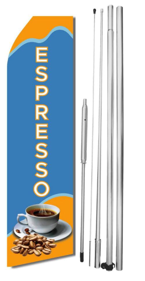 Espresso Swooper Flag With Hybrid Pole