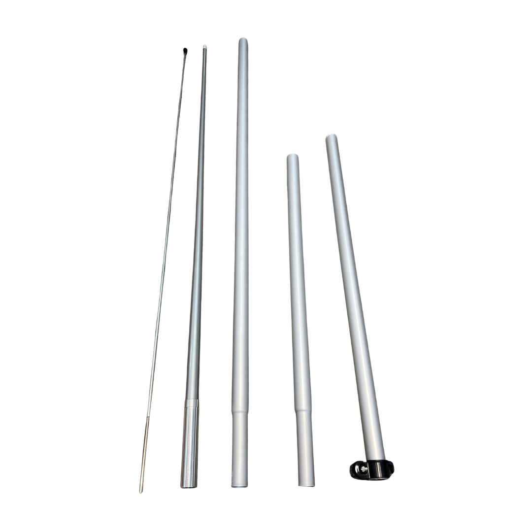 Adjustable Feather Flag Kit for Business Advertisement Banners (6-15 ft.) Fits Windless and Swooper Flags with Ground Spike