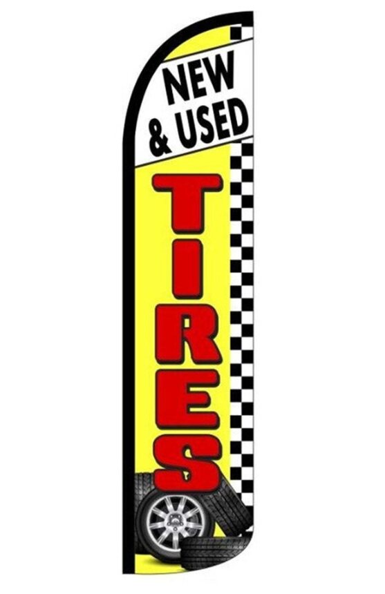 New & Used Tires (Yellow) Windless Flag