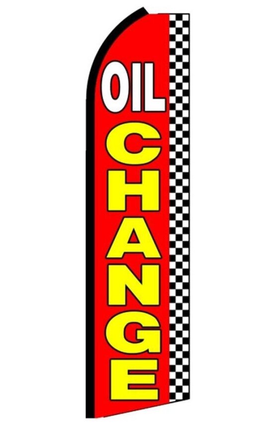Oil Change Swooper Flag