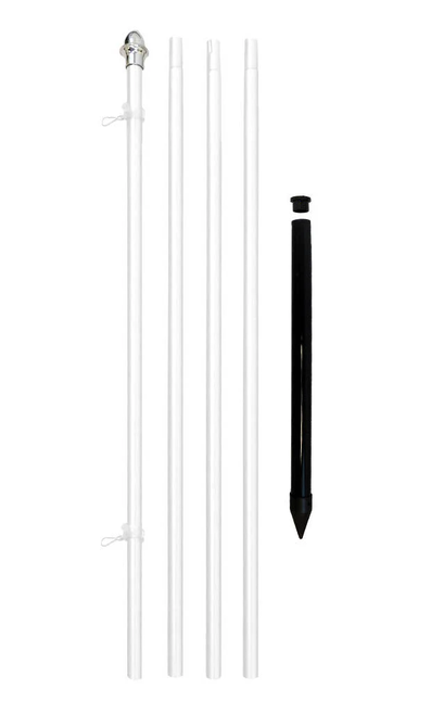 13 Ft Outdoor Silver Aluminum Pole Set OnpointWares