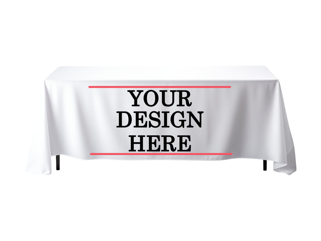 OnPoint Wares Custom Polyester Table Cloth For Business and Events | Personalized Logo for Trade Shows