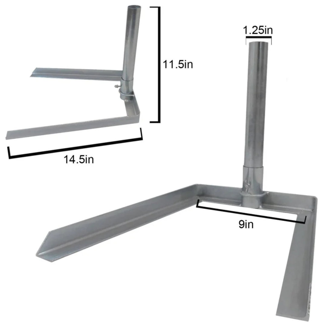 OnPoint Wares 2pc Steel Tire Base for Windless & Super Flag Poles