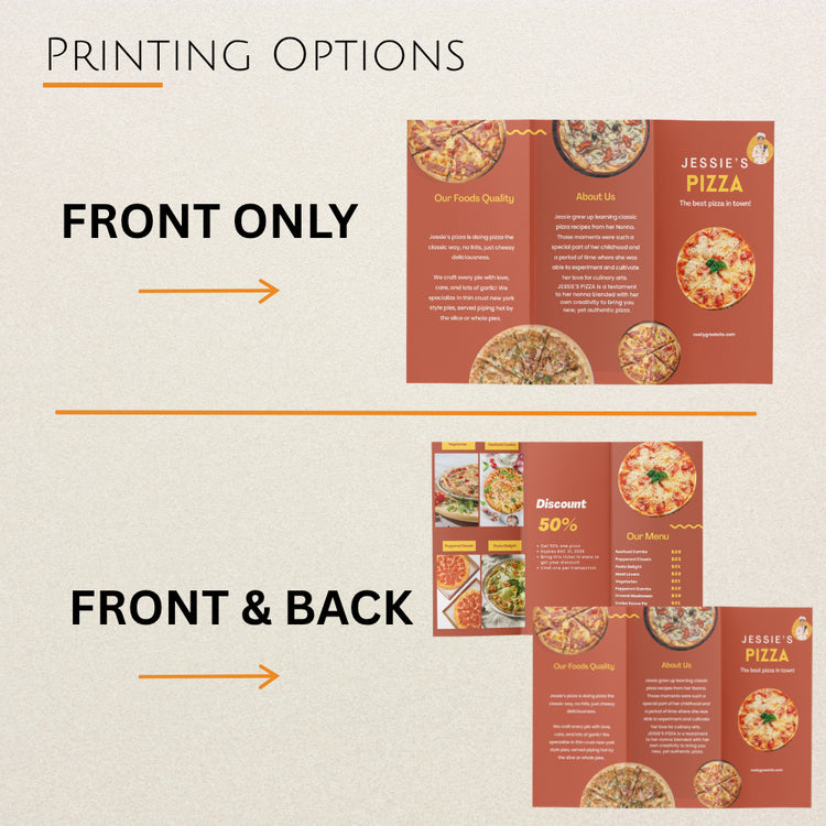 Custom Menu Printing OnpointWares