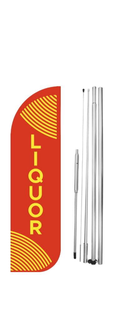 Liquor Windless Flag With Hybrid Pole
