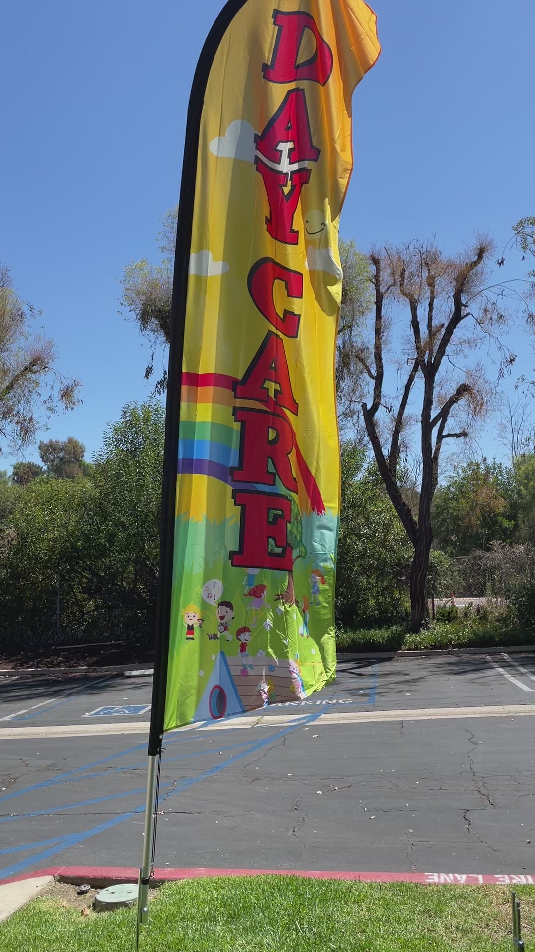 Day Care (Yellow) Swooper Flag With Hybrid Pole