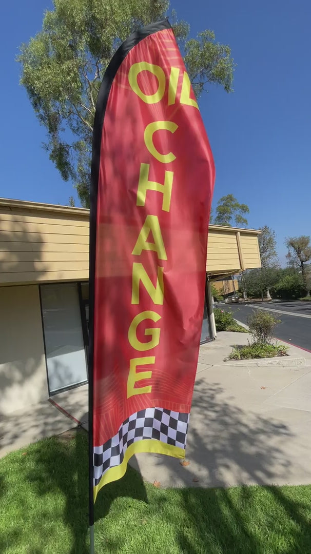 Oil Change Swooper Flag