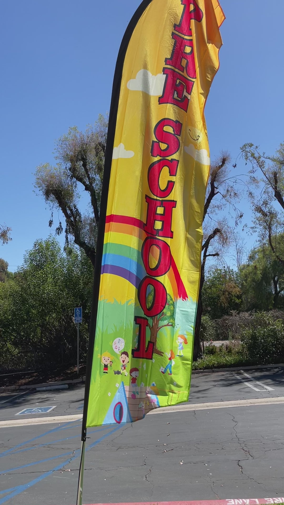 Pre school Swooper Flag With pole