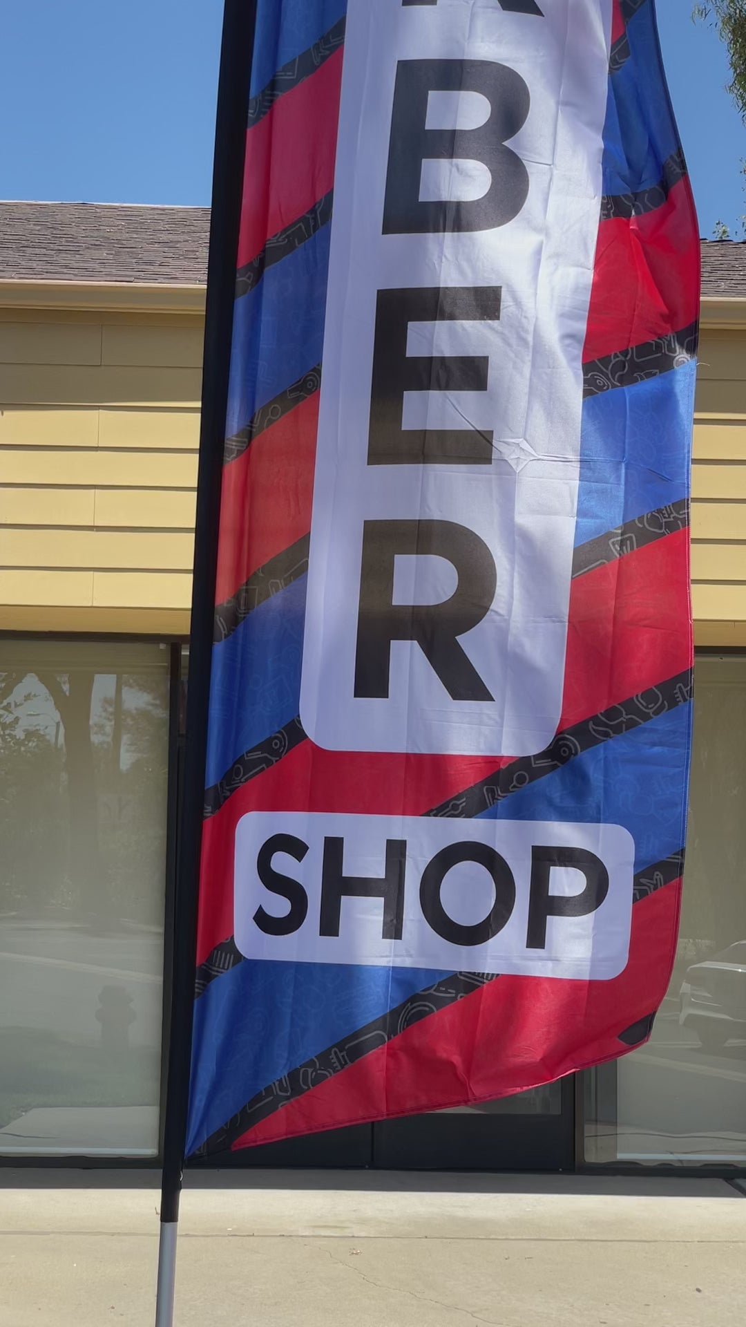 Barber Shop Swooper Flag (1)