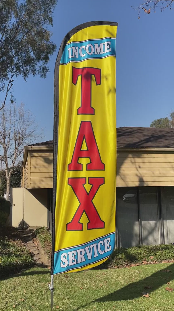 Income Tax Service (Yellow) Windless Flag