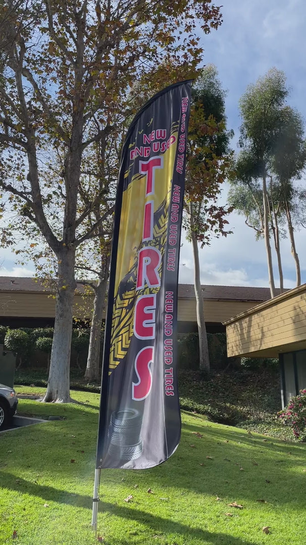 New & Used Tires (Yellow) Windless Flag