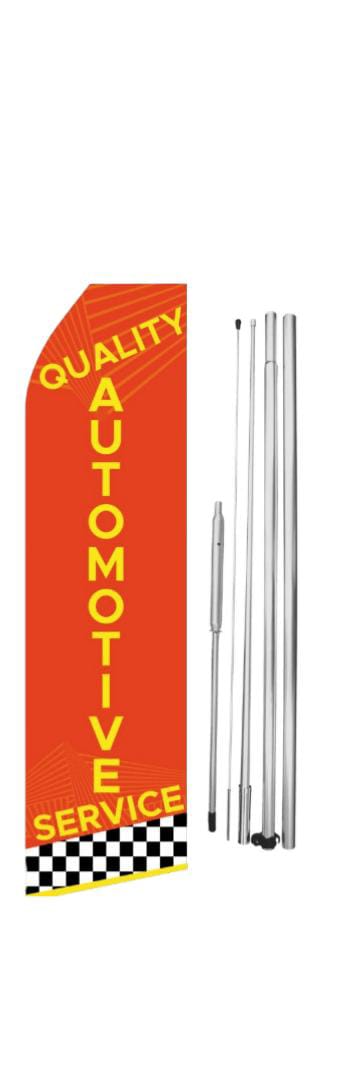 Quality Automotive Swooper Flag With Hybrid Pole